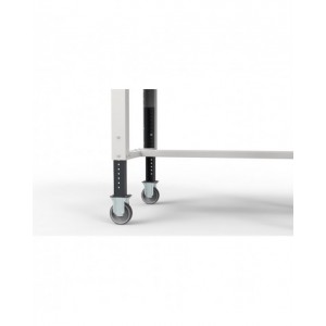 Banco professionale con ruote e 4 cassetti, 150 cm, grigio e antracite