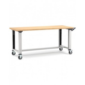 Banco professionale con ruote, 200 cm, grigio e antracite