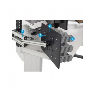 Banco per laboratorio con sistema portaminuteria estensibile DYNAMIC1506