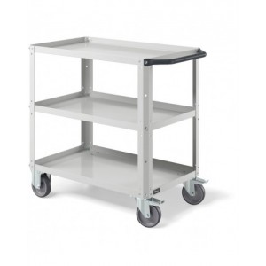 Carrello Clever Small con piano in acciaio aggiuntivo e ruote in gomma antritraccia sintetica CLEVER0907