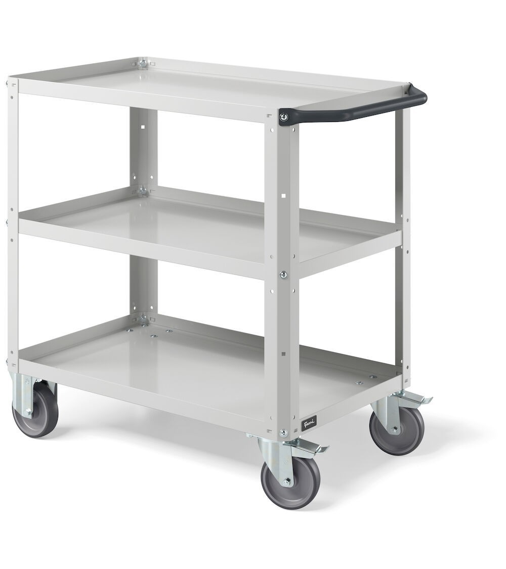 Carrello Clever Small con piano in acciaio aggiuntivo e ruote in gomma antritraccia sintetica CLEVER0907