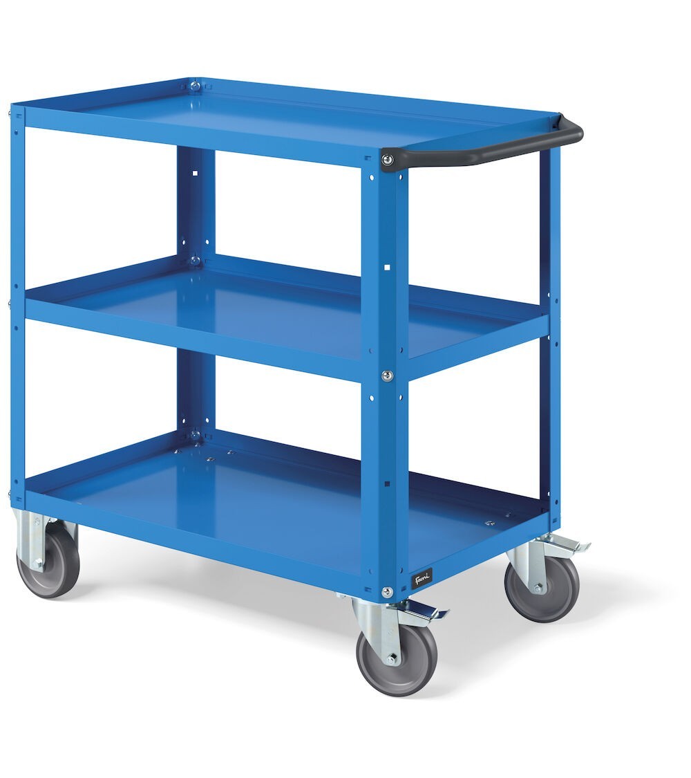 Carrello Clever Small con piano in acciaio aggiuntivo e ruote in gomma antritraccia sintetica CLEVER0908