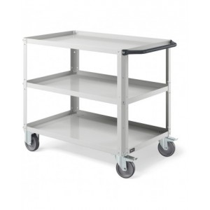 Carrello Clever Large con piano in acciaio aggiuntivo e ruote in gomma antitraccia sintetica CLEVER1007