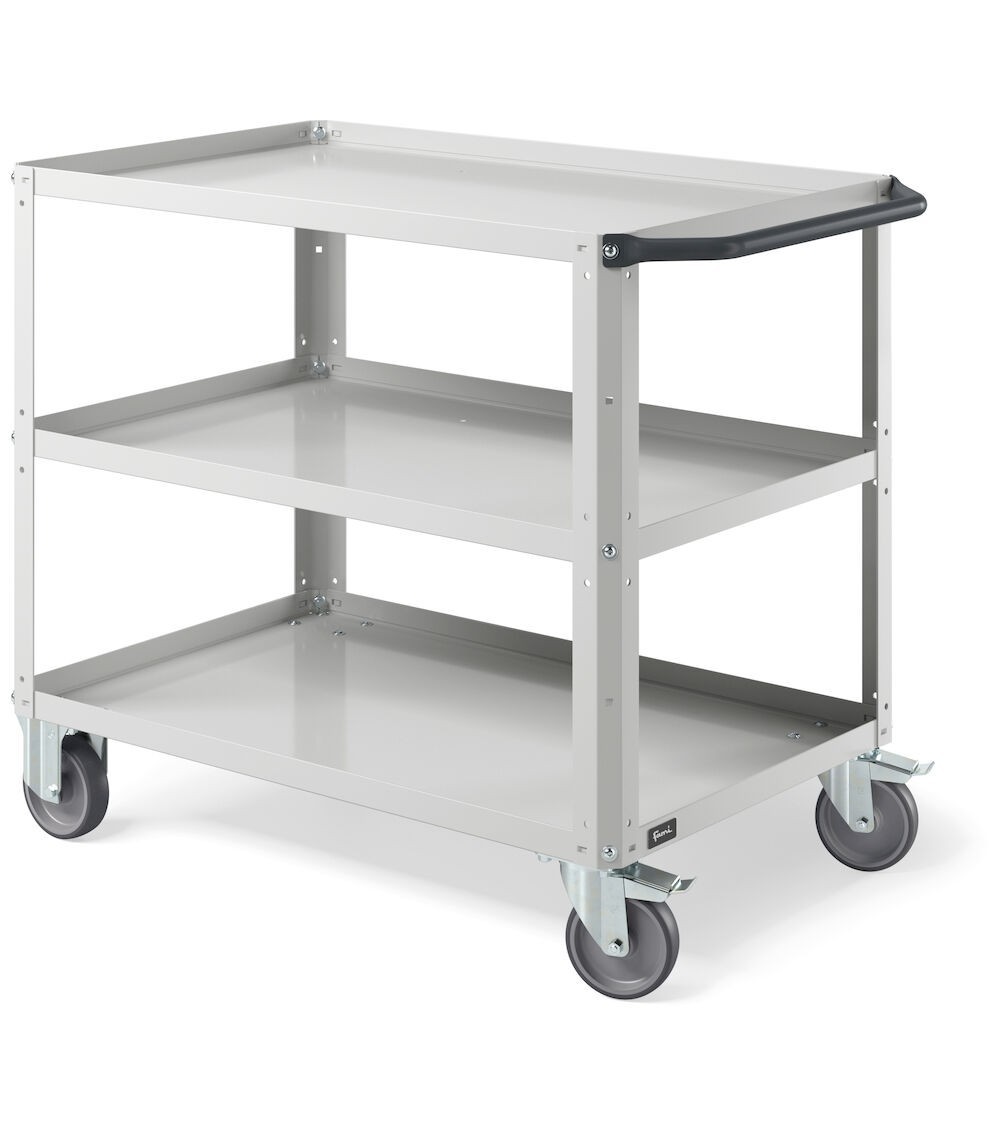 Carrello Clever Large con piano in acciaio aggiuntivo e ruote in gomma antitraccia sintetica CLEVER1007