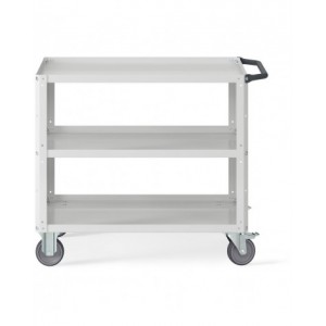 Carrello Clever Large con piano in acciaio aggiuntivo e ruote in gomma antitraccia sintetica CLEVER1007