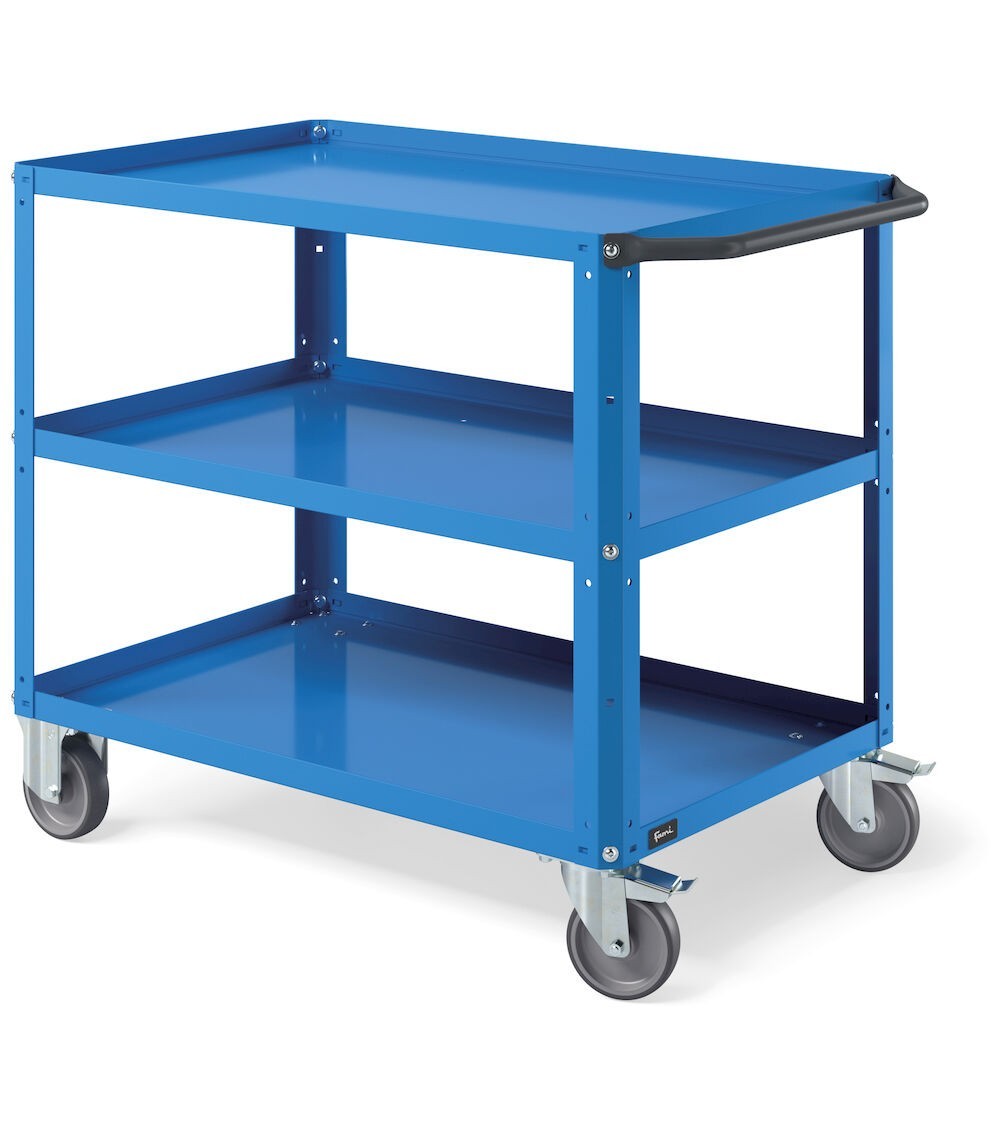 Carrello Clever Large con piano in acciaio aggiuntivo e ruote in gomma antitraccia sintetica CLEVER1008