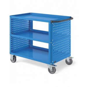 Carrello Clever Large con piano in acciaio aggiuntivo e pannelli forati CLEVER1012
