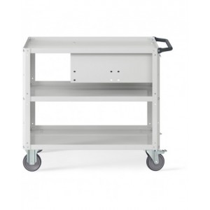 Carrello Clever Large con piano in acciaio aggiuntivo e cassetto CLEVER1019