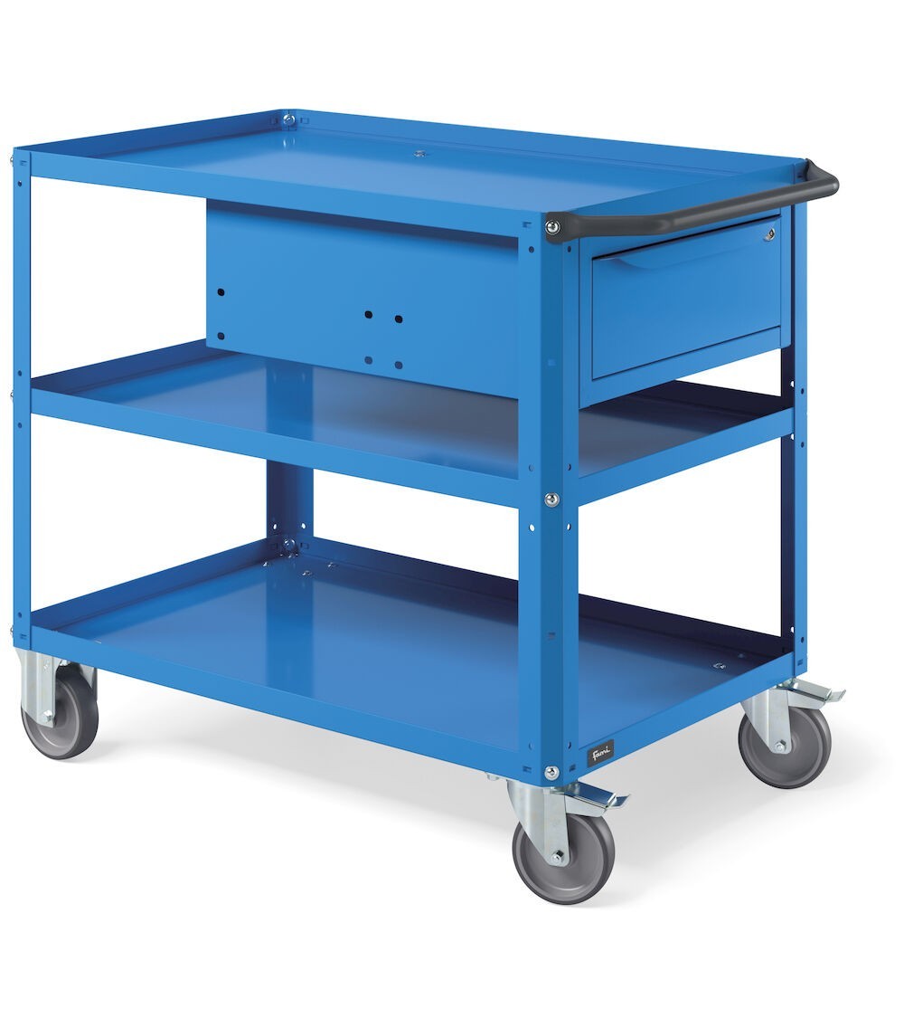 Carrello Clever Large con piano in acciaio aggiuntivo e cassetto CLEVER1020