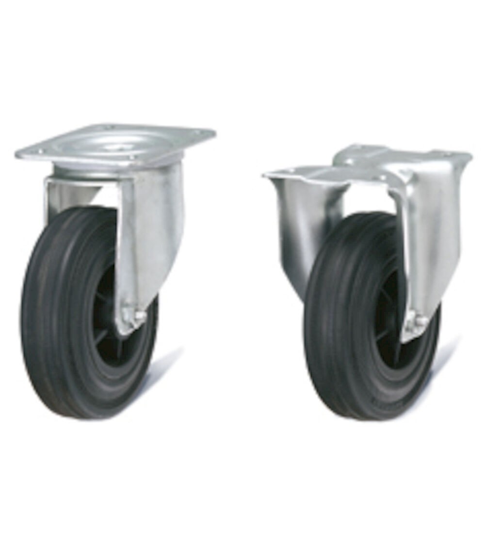 Kit ruote in gomma standard diametro 125 mm