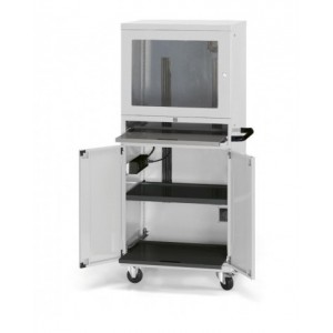 Armadio porta PC con ruote, L807 x P654 x H1688 mm, STANDARDCS01