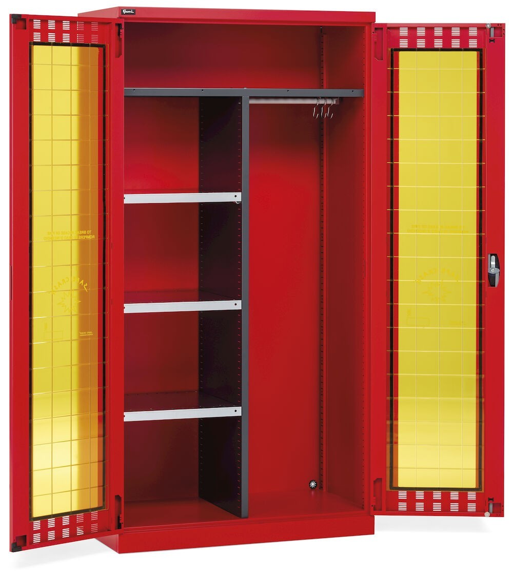 Armadio di sicurezza DPI e attrezzature antincendio, L1023 x P555 x H2000 mm, PERFOM14033