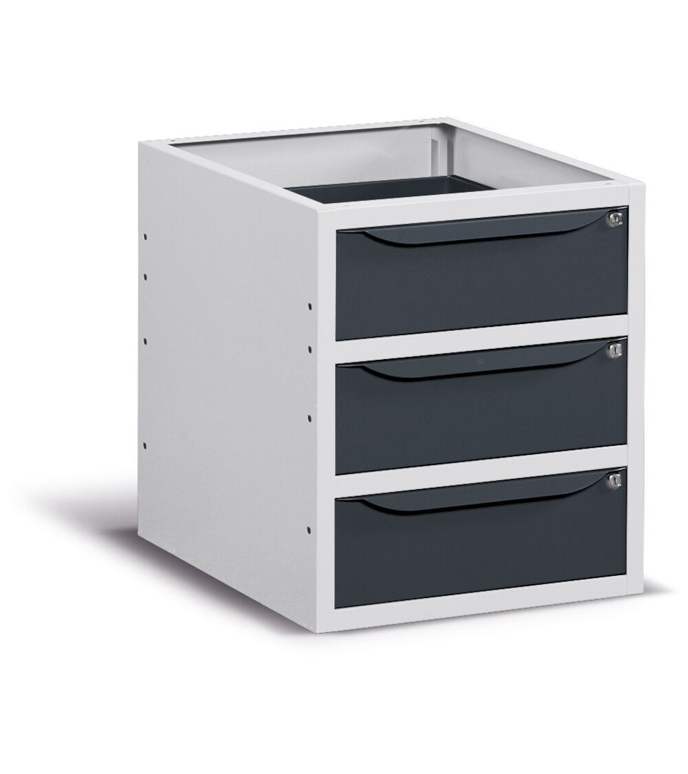 Cassettiera per banco da lavoro, 3 cassetti, 50cm