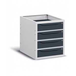 Cassettiera per banco da lavoro, 4 cassetti, 50 cm