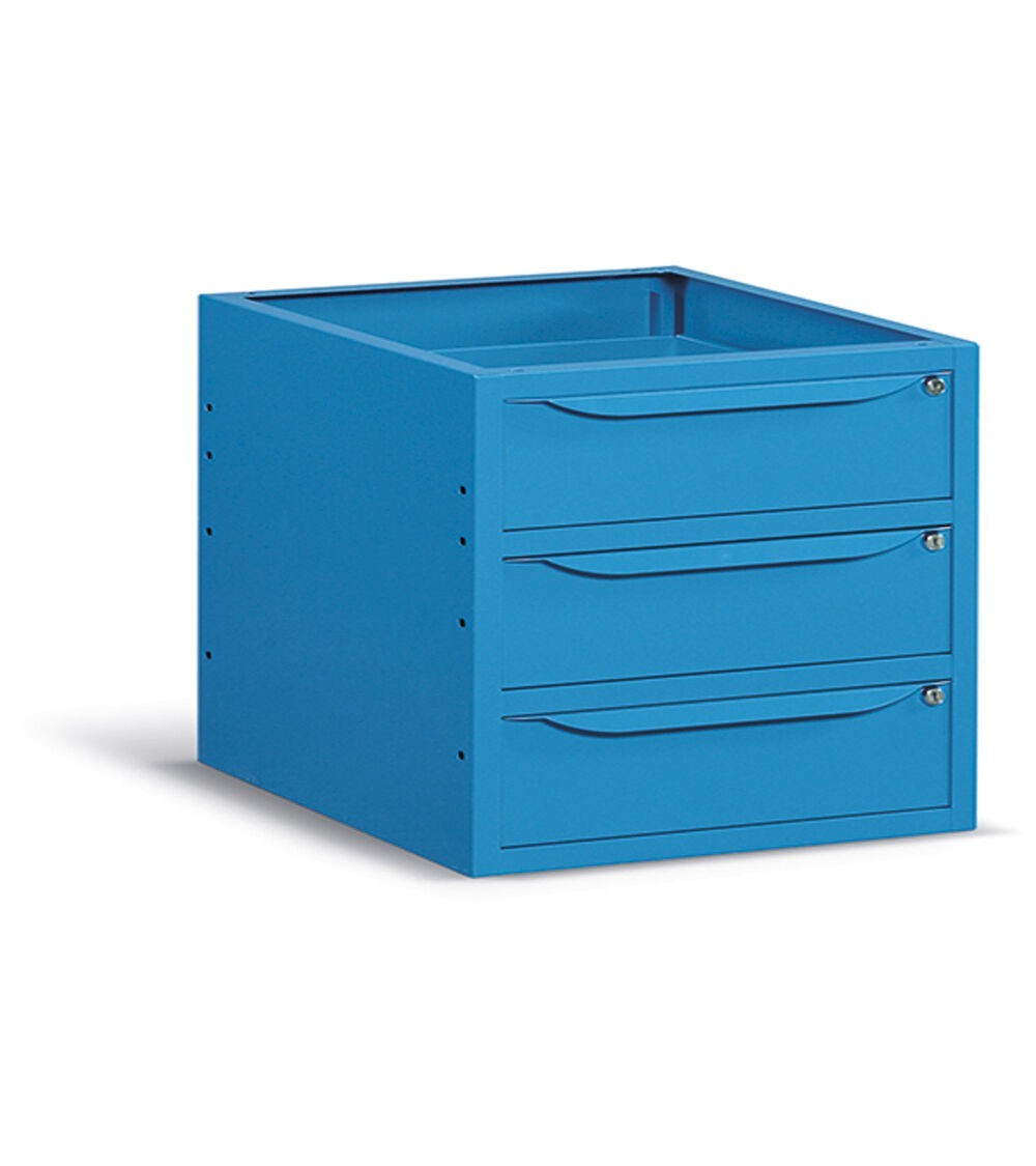 Cassettiera per banco da lavoro, 3 cassetti, 63 cm