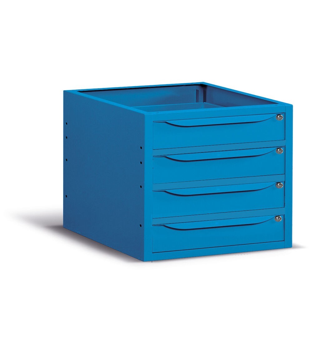 Cassettiera per banco da lavoro, 4 cassetti, 63 cm