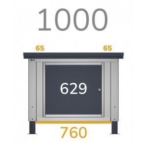 Cassettiera per banco da lavoro, 4 cassetti, 63 cm