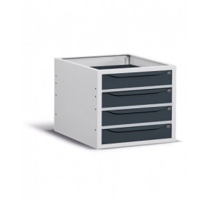 Cassettiera per banco da lavoro, 4 cassetti, 63 cm