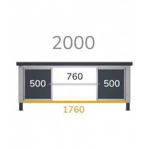 Semipiano per banchi, 1760x300x35 mm