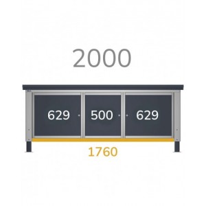 Semipiano per banchi, 1760x300x35 mm