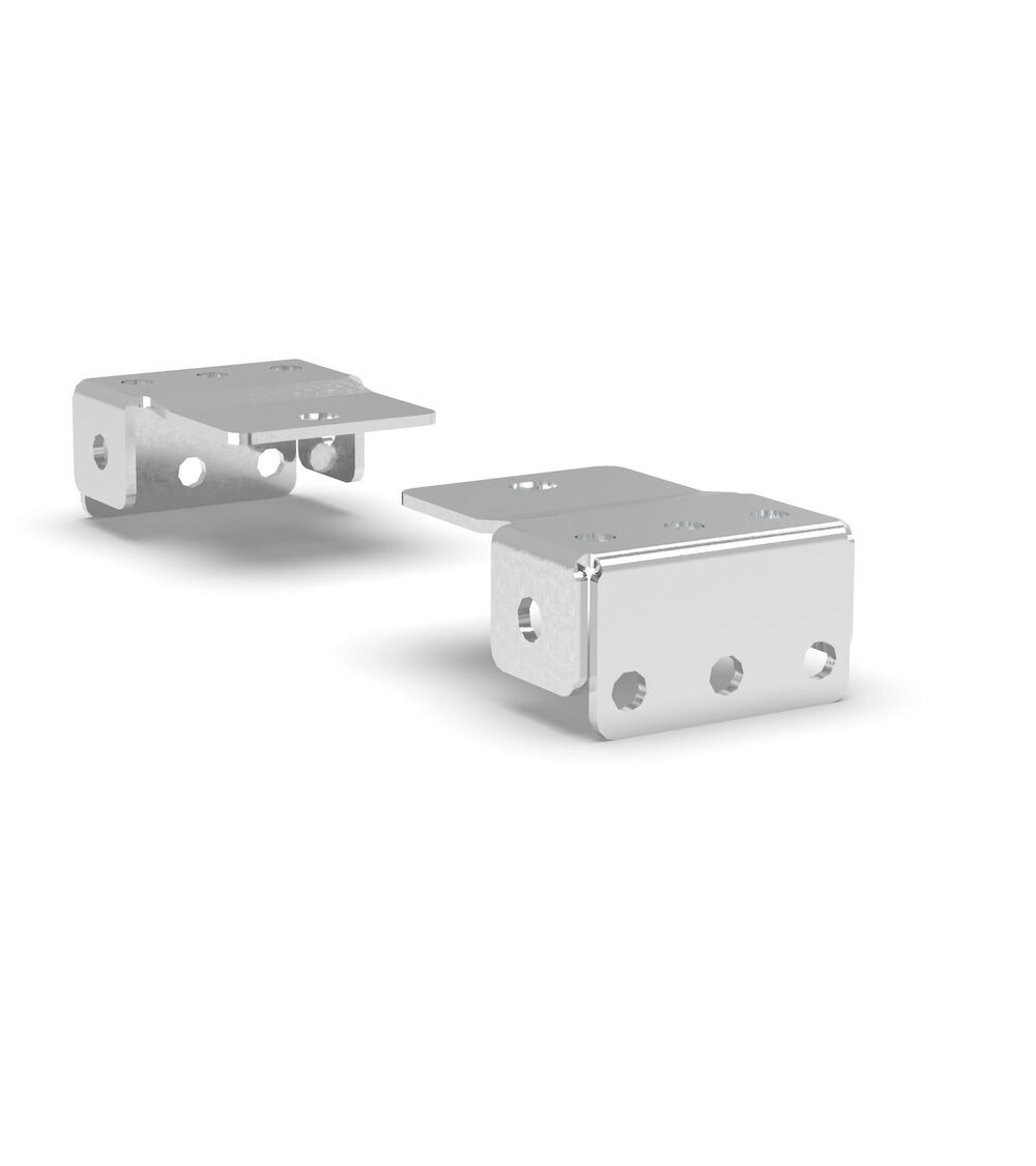 Coppia staffe a filo per gamba, L73 x P90 x H40 mm