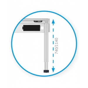 Banco base Dynamic regolabile elettricamente in altezza lunghezza 1000 mm