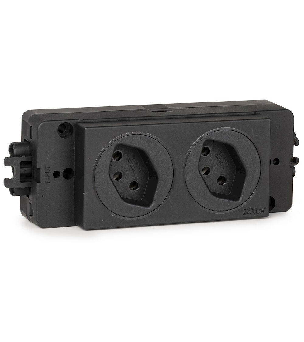 Presa multipla Svizzera a 2 scomparti