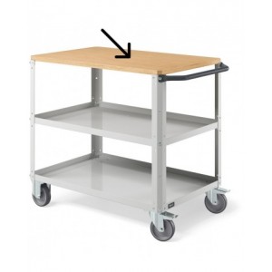 Piano in legno con supporti per carrello Clever Large