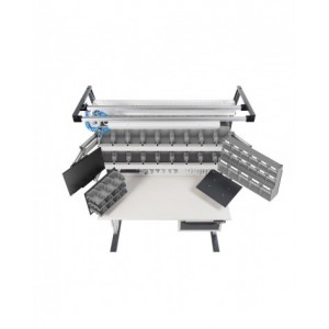 Banco per laboratorio con sistema portaminuteria estensibile DYNAMIC1506