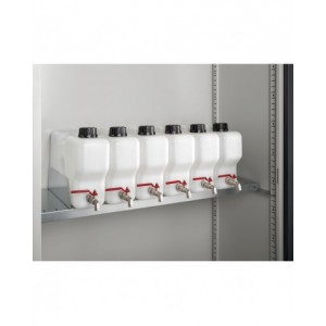 Armadio 2 ante a battente fessurate, 3 piani fessurati, 6 taniche, 1 vasca interna, L1023 x P555 x H2000 mm, PERFOM14019