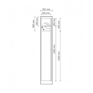 Armadio spogliatoio in metallo a 4 scomparti