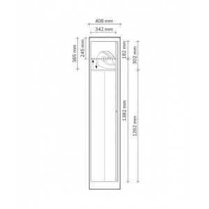 Armadietto spogliatoio, 3 scomparti, divisorio sporco pulito
