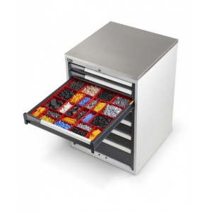 Armadio con 5 cassetti per banco da lavoro BR, L713 x P610 x H669 mm