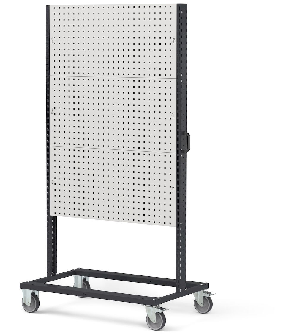 Carrello con 6 pannelli forati, L 1067 mm BINCART1009