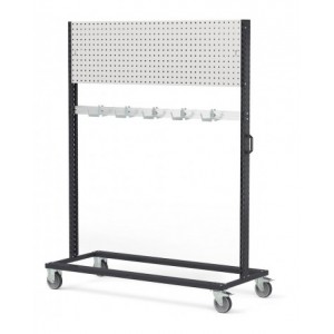 Carrello per imbracature con pannello forato, L 1552 mm BINCART1503