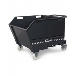 Benna ribaltabile portarottami con ruote, capacità 750 L