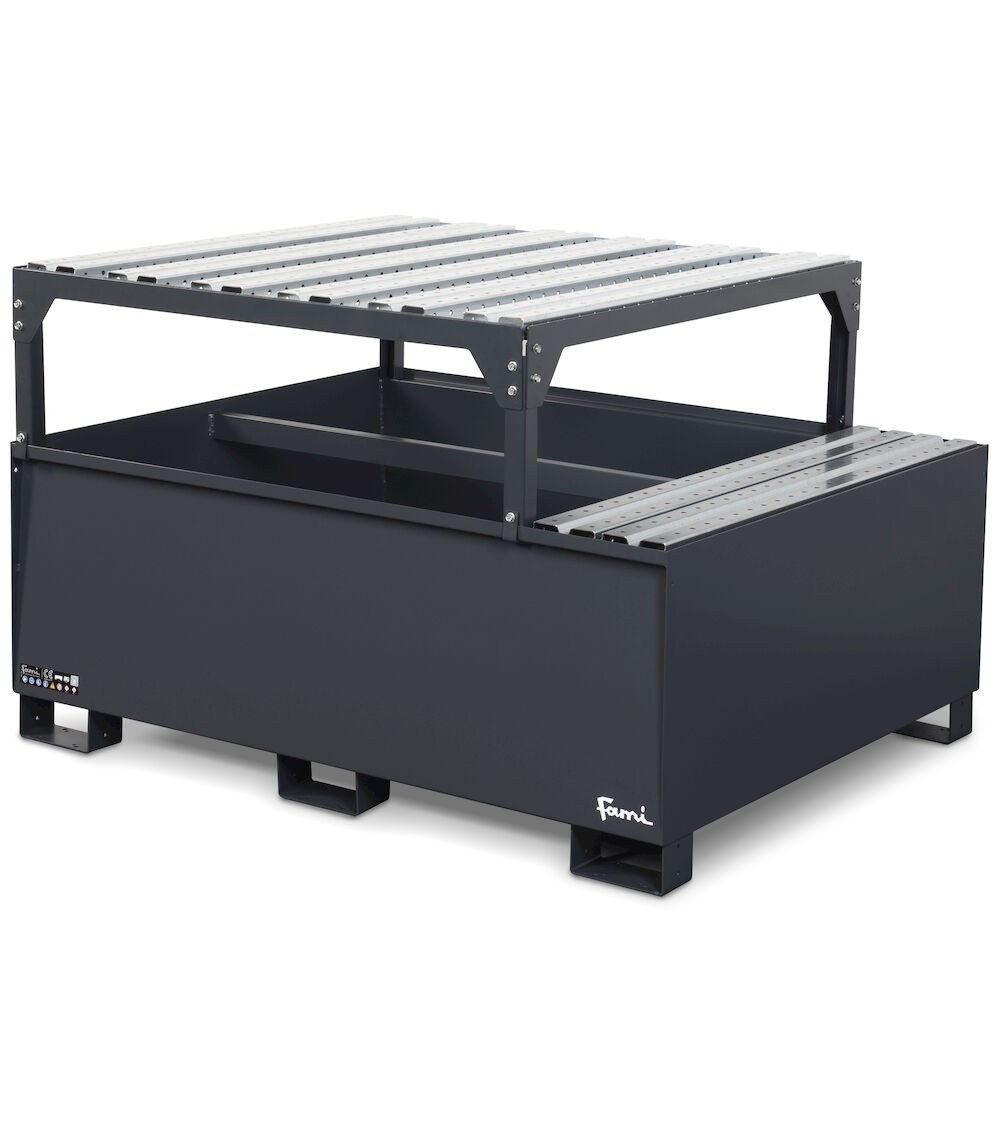 Vasca di raccolta capacità 1000 lt con telaio