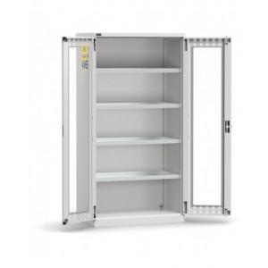 Armadio per prodotti chimici, ante in policarbonato, L1023 x P555 x H2000 mm, PERFOM14058