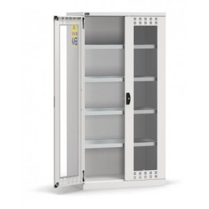 Armadio per prodotti chimici, ante in policarbonato, L1023 x P555 x H2000 mm, PERFOM14058