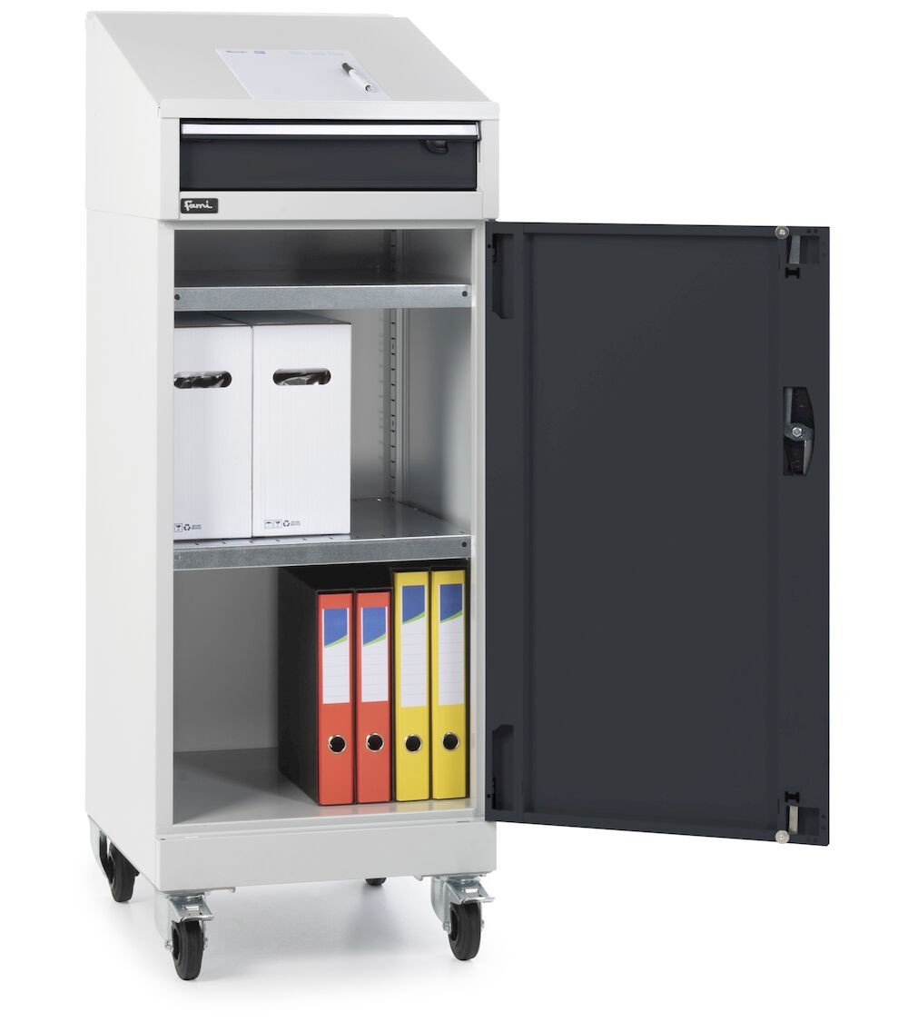 Scrivimpiedi con ruote, L512 x P555 x H1409 mm, PERFOM11017