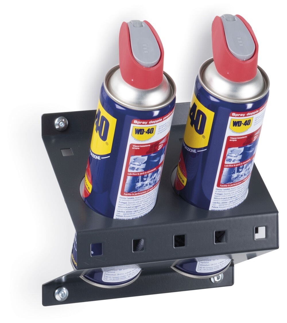 Porta bombolette spray inclinato a 2 posti