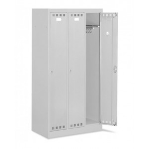 Armadio spogliatoio in metallo a 3 scomparti
