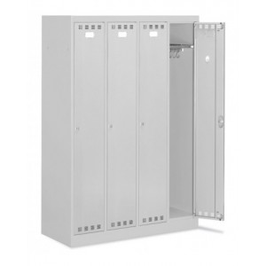 Armadio spogliatoio in metallo a 4 scomparti