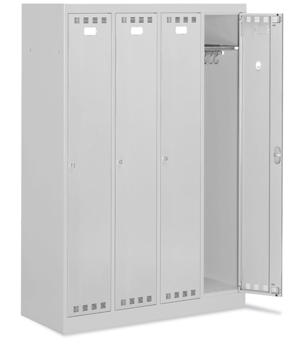 Armadio spogliatoio in metallo a 4 scomparti