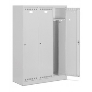 Armadietto spogliatoio, 3 scomparti, divisorio sporco pulito