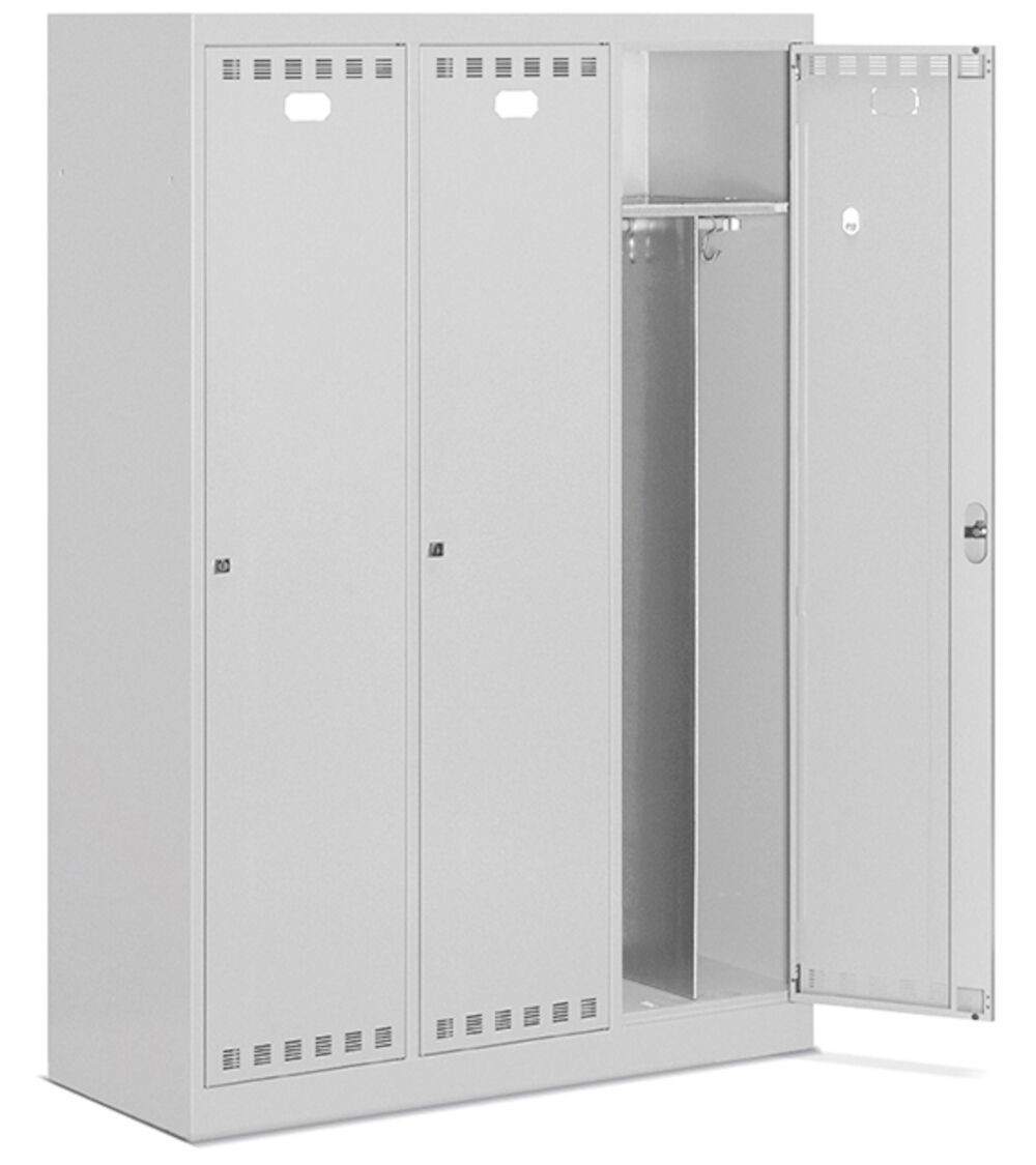 Armadietto spogliatoio, 3 scomparti, divisorio sporco pulito