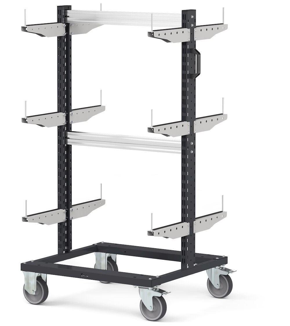 Carrello rastrelliera, L 761 mm BINCART0708