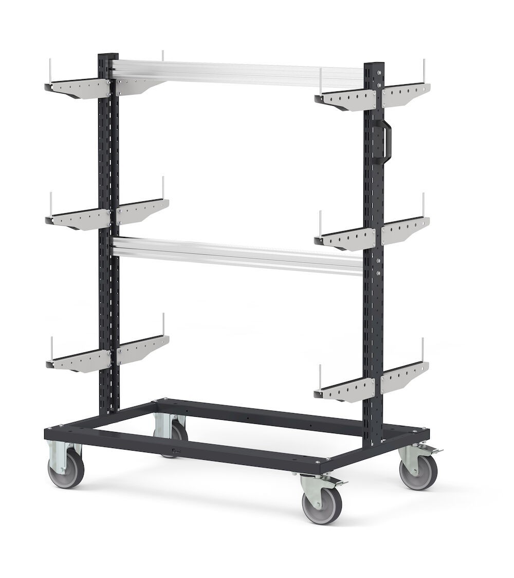 Carrello rastrelliera, L 1067 mm BINCART1012