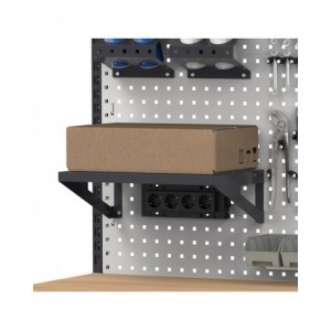 Mensola piccola reversibile in acciaio, 30cm