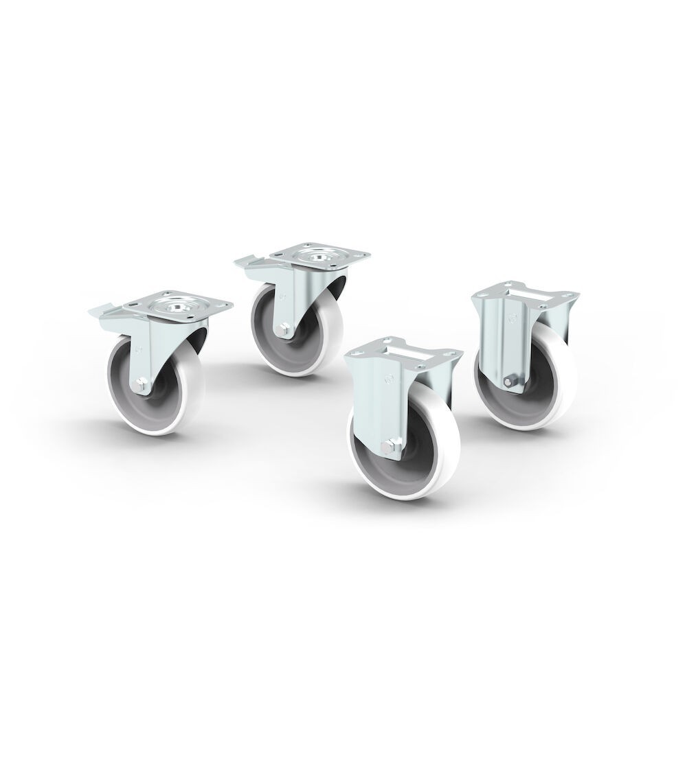 Kit ruote in nylon Ø 125 mm